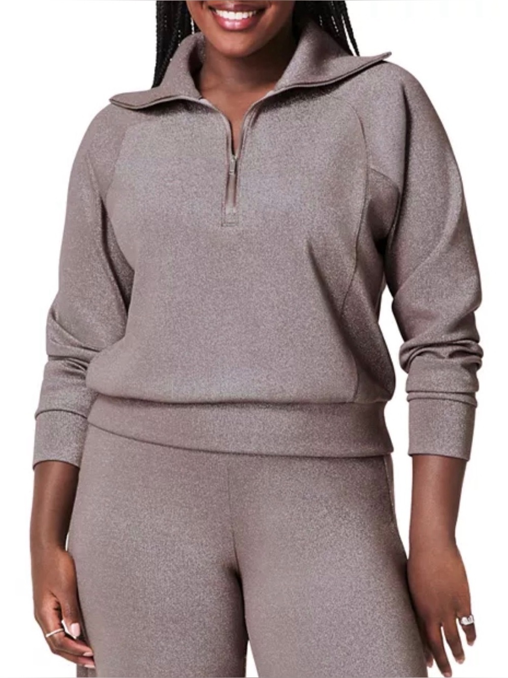 SPANX AirEssentials Half Zip with Shimmer